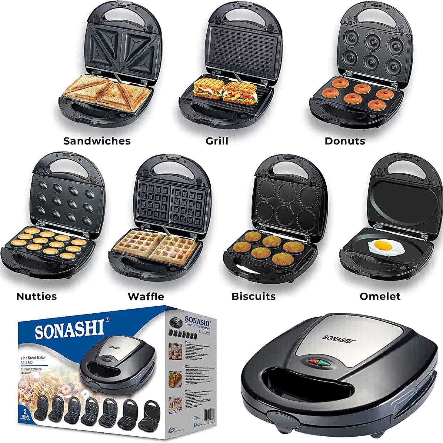 Sonashi Panineuse multi grill 7 En 1 - Image 7