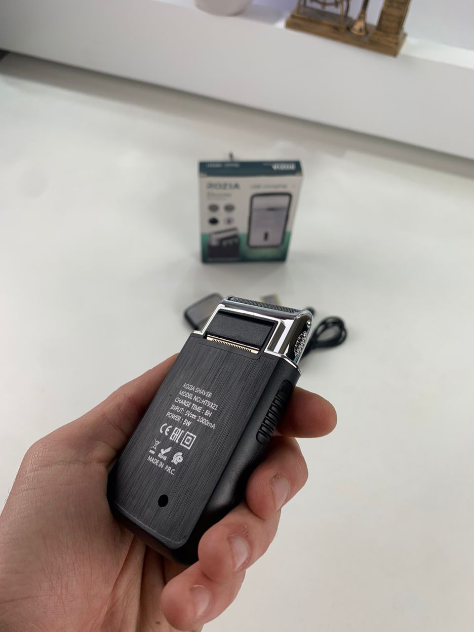 Rasoir Électrique Portable Rozia – ماكينة حلاقة كهربائية محمولة - Image 8