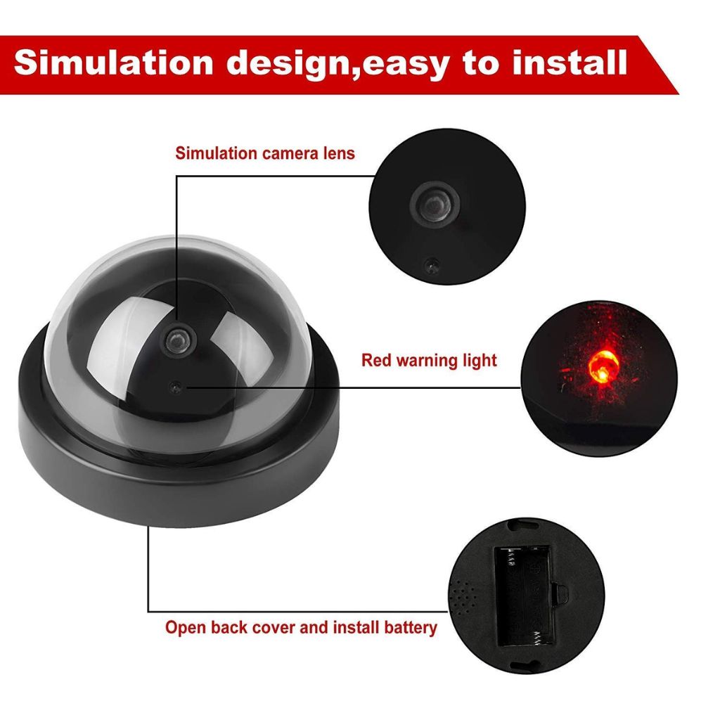 Caméra Factice de Surveillance Dôme avec LED Clignotante – كاميرا مراقبة وهمية مع ضوء  - Image 3