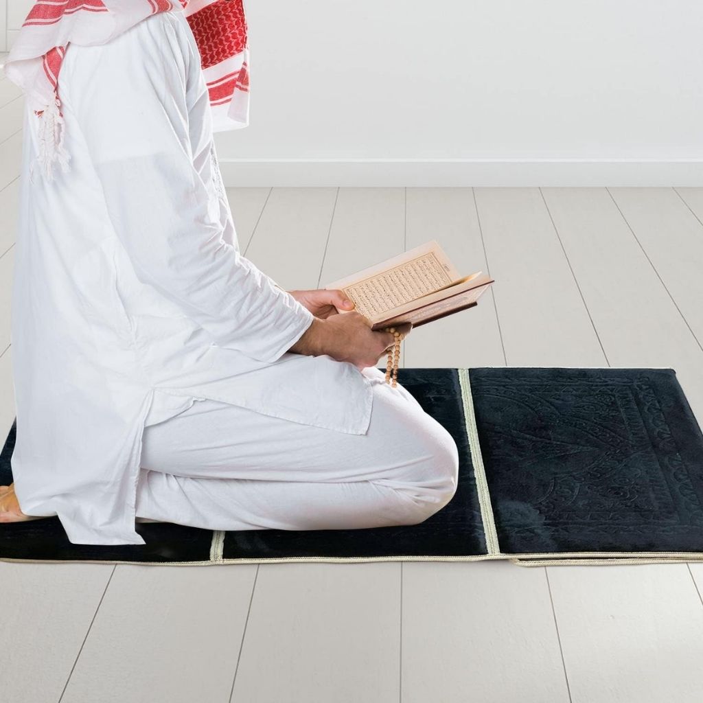 Tapis de Prière Sultan Pliable avec Dossier – سجادة صلاة سلطان قابلة للطي مع مسند ظهر - Image 3