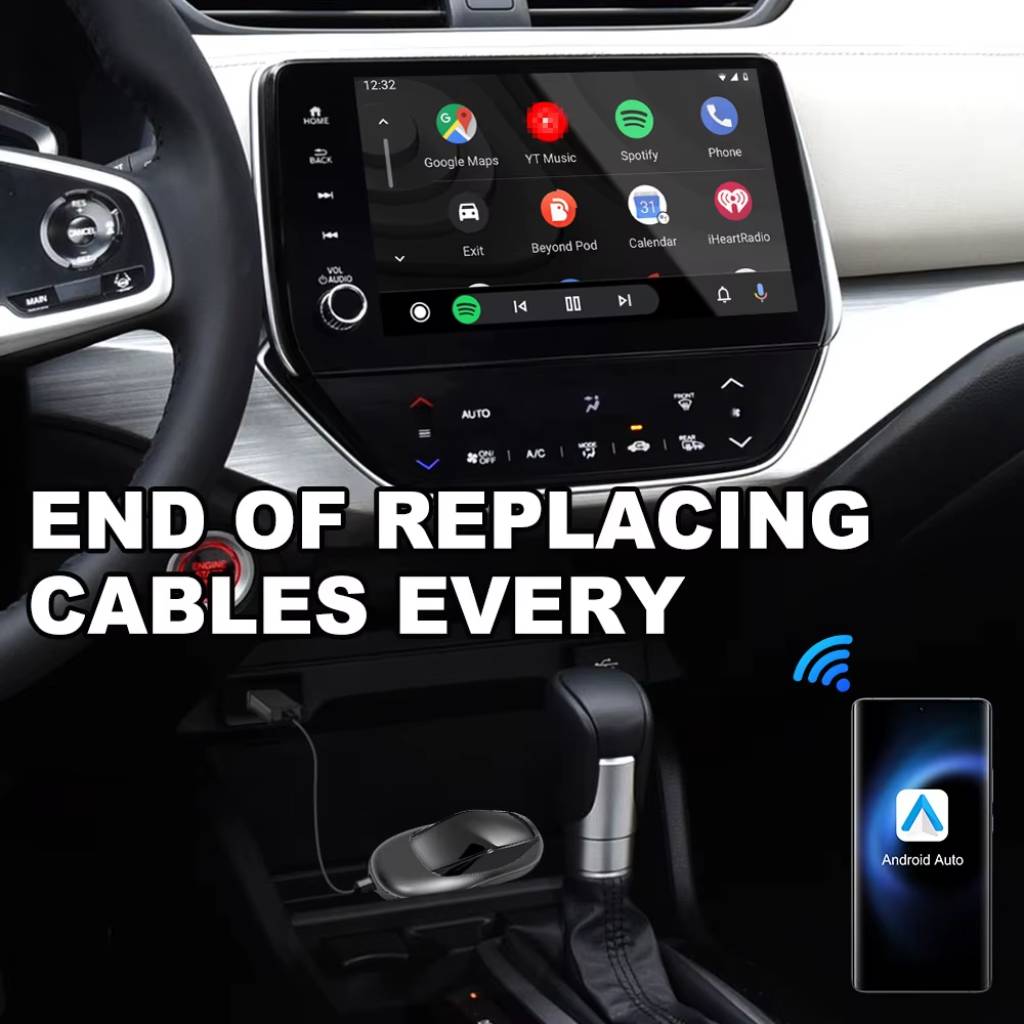 CarPlay Sans Fil TV Box Lecture De Voiture Automatique Netflix Et IPTV – صندوق الذكي لنظام أندرويد مع دعم - Image 3
