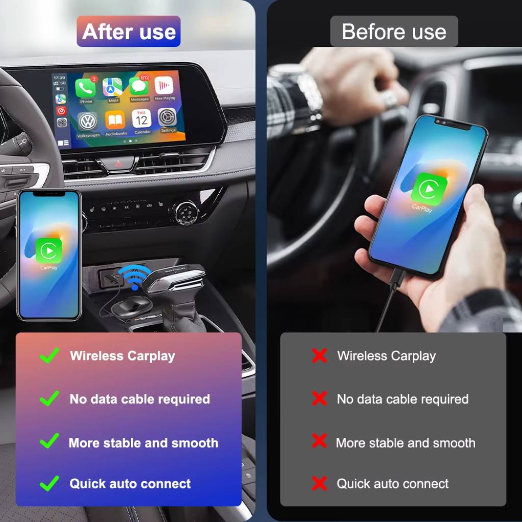 CarPlay Sans Fil TV Box Lecture De Voiture Automatique Netflix Et IPTV – صندوق الذكي لنظام أندرويد مع دعم - Image 6