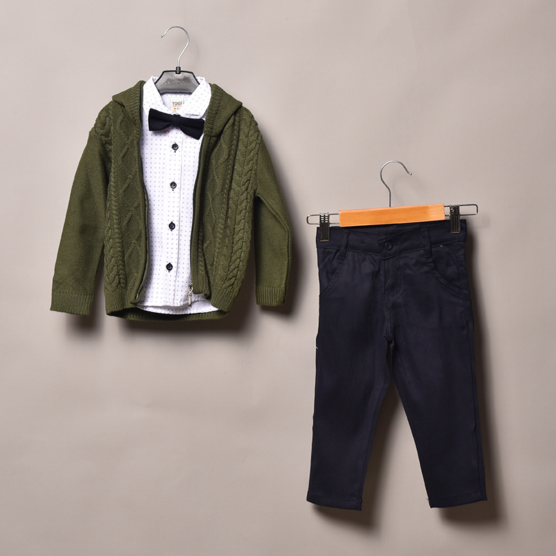 Ensemble Enfant Élégant Vert et Noir - Image 1