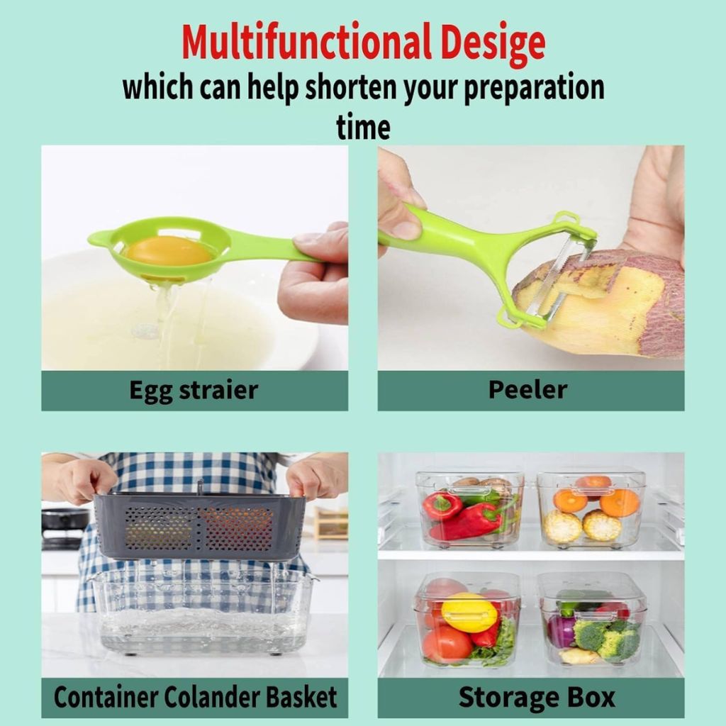 Coupe-légumes Multifonction 22 en 1 – قطاعة خضروات متعددة الوظائف - Image 6