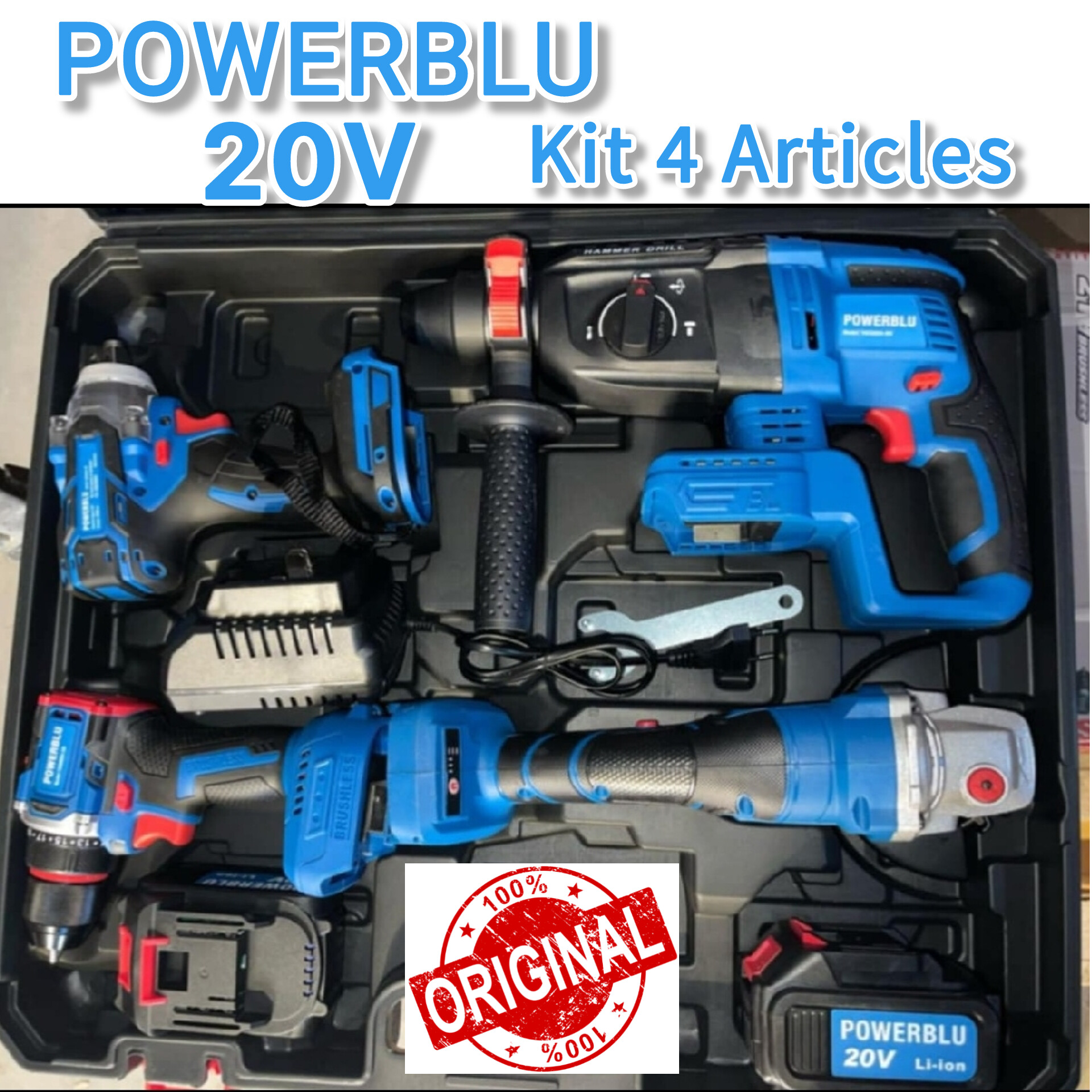 🤩 Kit POWERBLU 4 Articles 20V Réel 🔥💸 - Image 1