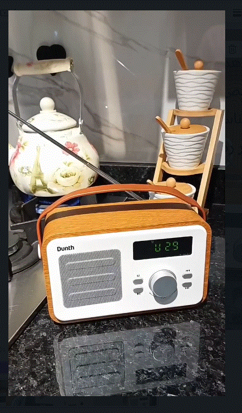 Radio Vintage et haut parleur bluetooth 5.0 Couleur bois 1200mAh , AUX , USB - Image 1