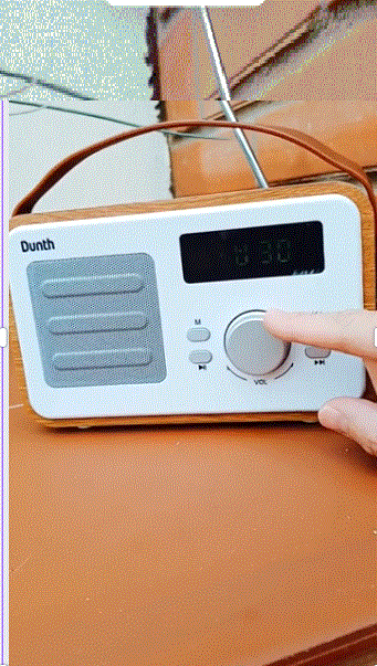 Radio Vintage et haut parleur bluetooth 5.0 Couleur bois 1200mAh , AUX , USB - Image 3