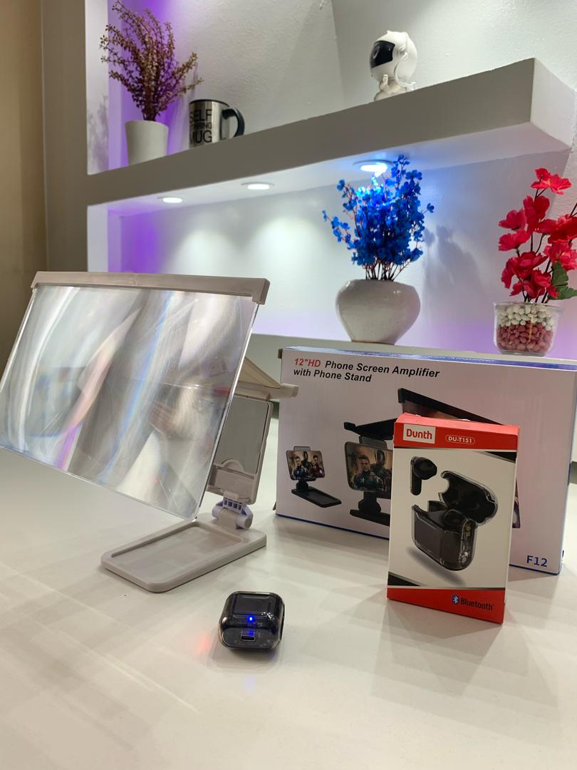 Écouteurs sans fil bluetooth DUNTH DU-T151 + Amplificateur d’écran 3D 12 pouces - Image 11