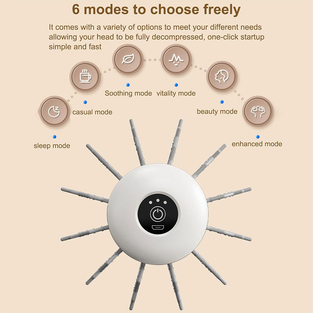 Appareil de massage des doigts à 6 modes pour le cuir chevelu - Image 10