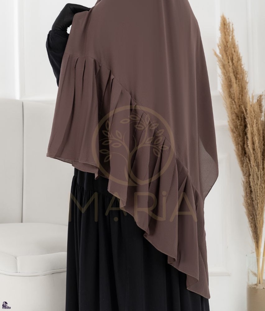 طقم ماريا پليسي (نقاب بدون اسم طبي تندا + طرحة پليسي مترين على متر) - Image 3