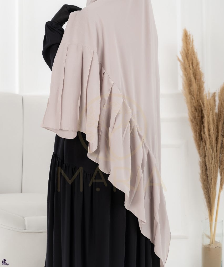 طقم ماريا پليسي (نقاب بدون اسم طبي تندا + طرحة پليسي مترين على متر) - Image 5