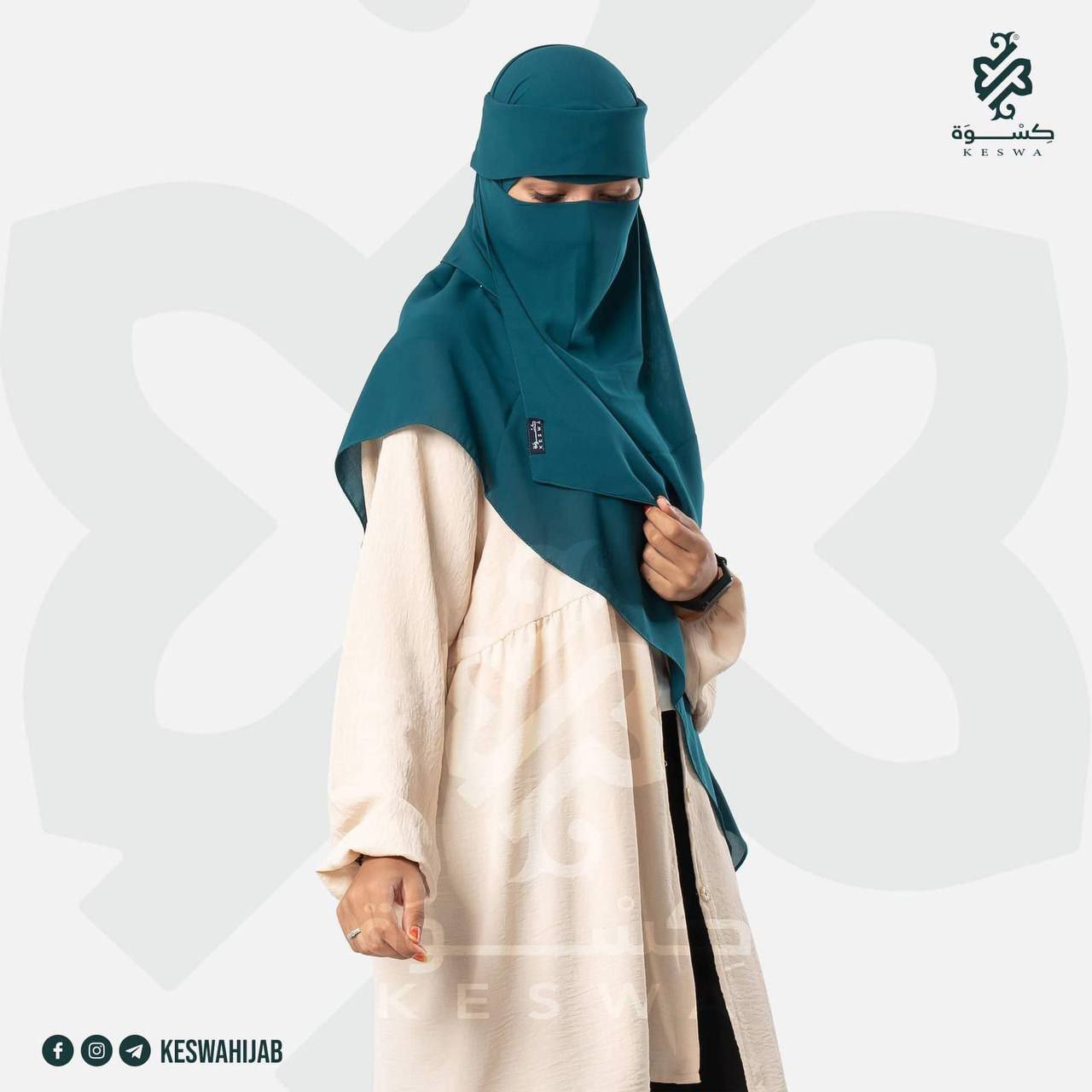 طقم تندا مقاس L (تندا غير مقوى مع خمار 1،35*1.35م) - Image 3