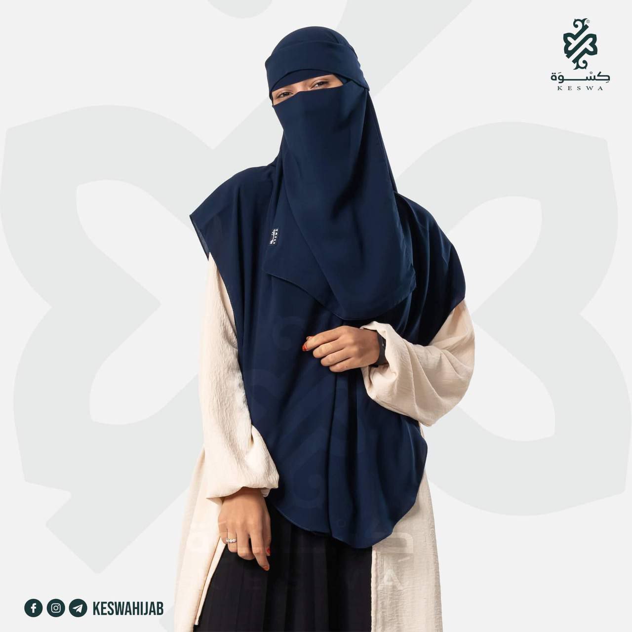 طقم تندا مقاس L (تندا غير مقوى مع خمار 1،35*1.35م) - Image 7