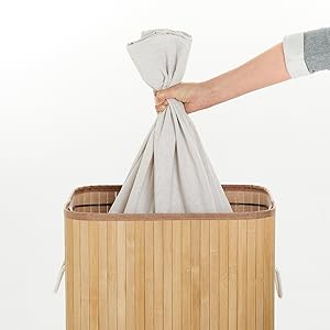 سلة الملابس بامبو  - Image 3