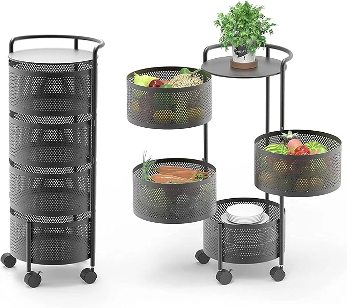 Panier à Légumes Rotatif À 4 étages/سلة خضراوات دوارة بأربع طبقات - Image 1