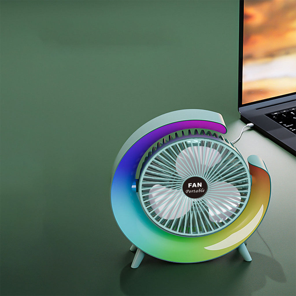 Ventilateur de table portable avec lampe G décorative/مروحة التبريد  - Image 3