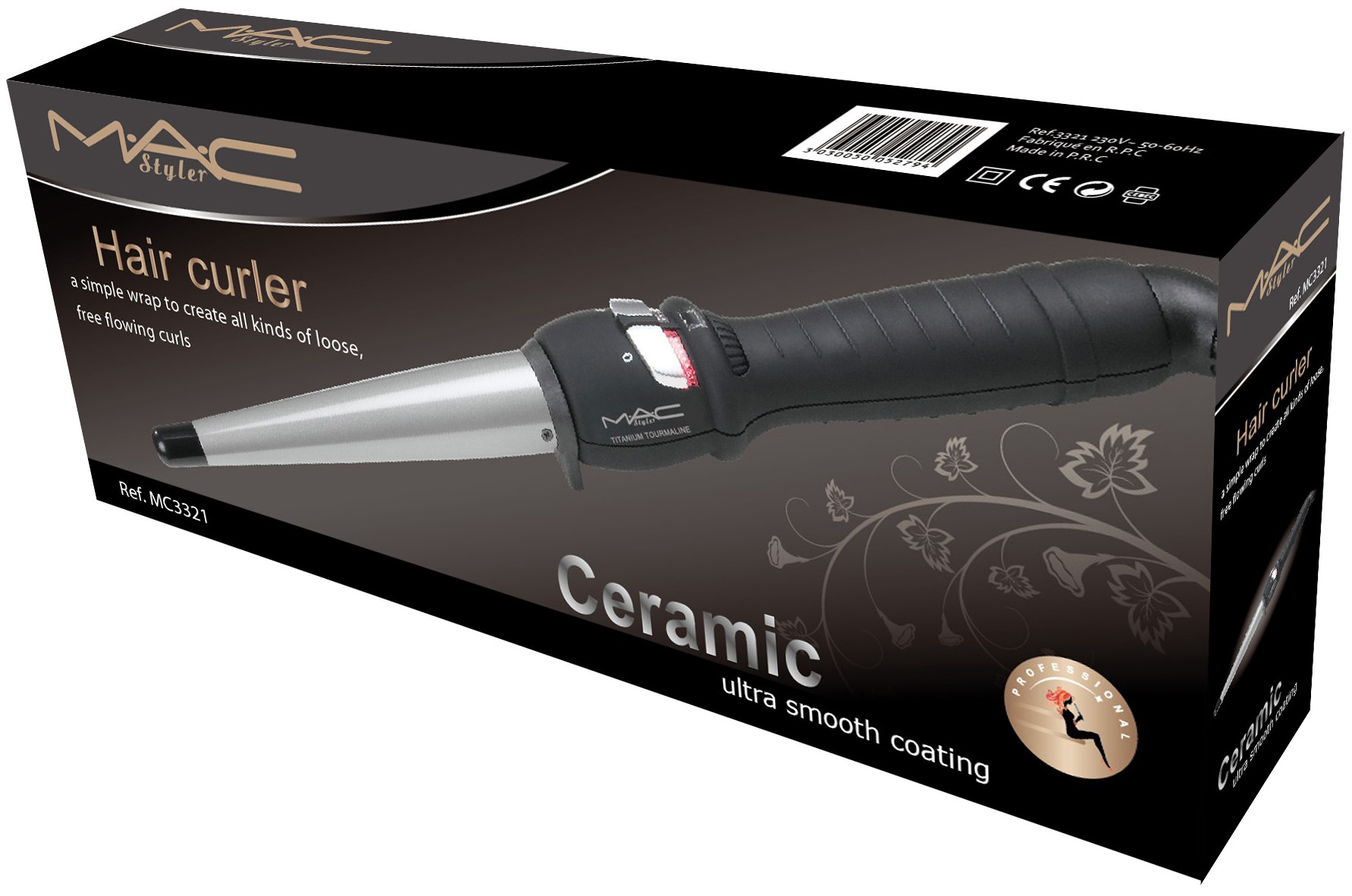 Fer à boucler avec puissance réglable, température ajustable, et sécurité MC-3321 - Image 6
