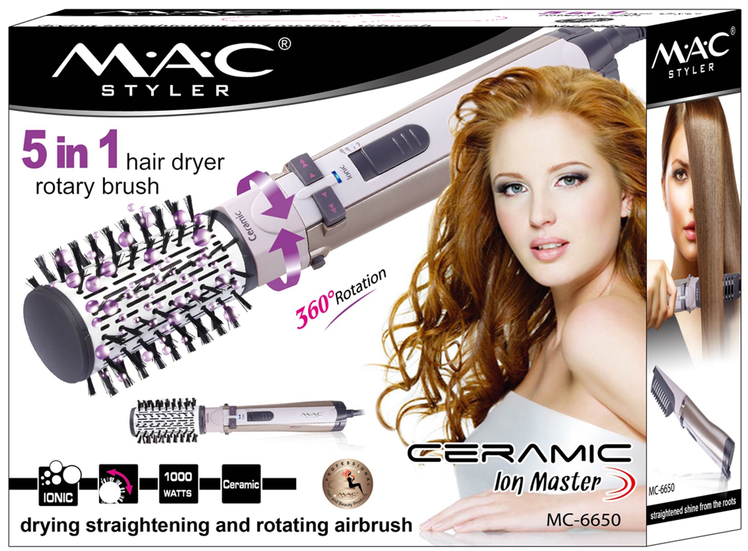 Brosse Soufflante Rotative 360 Salon -5 En 1 MC-6650 - Image 4