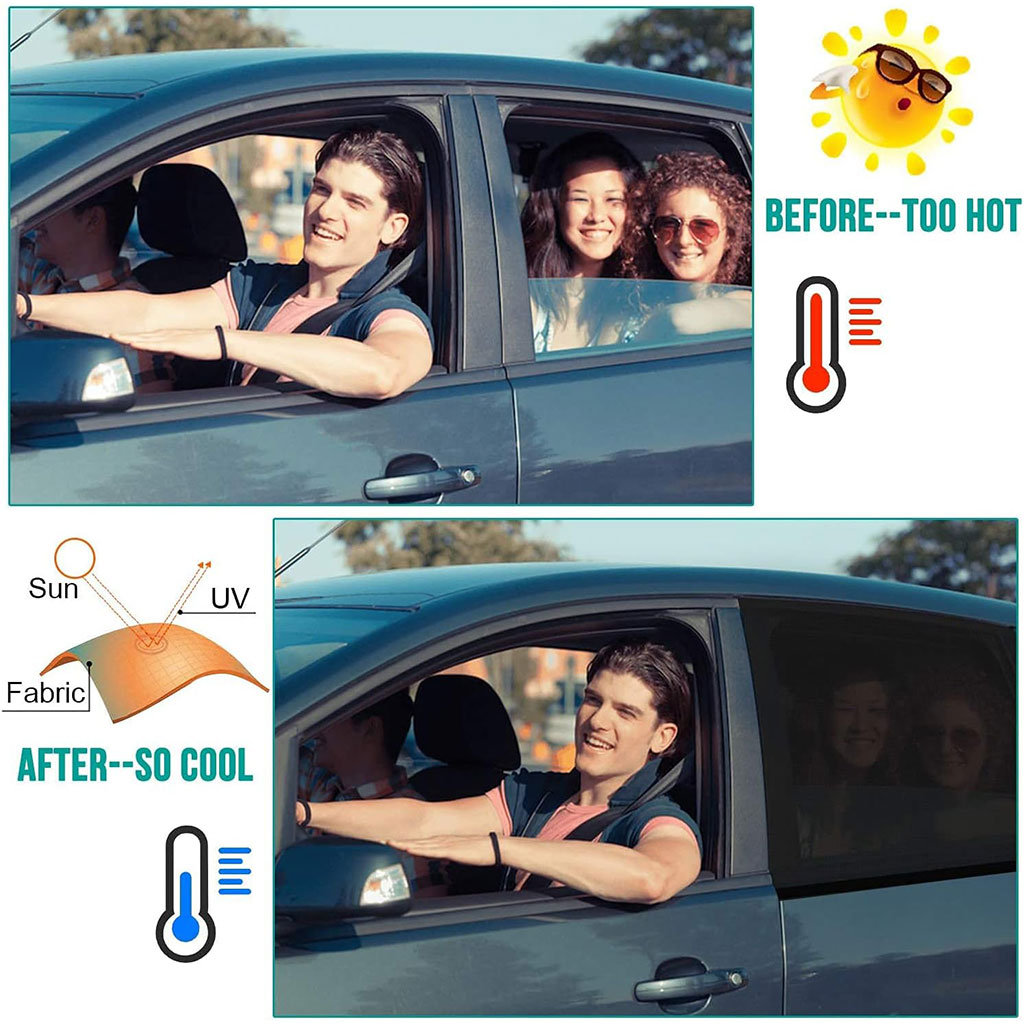 Rideaux Pare-soleil Latéral pour Voiture 2Pcs – ستر واقي للشمس - Image 2