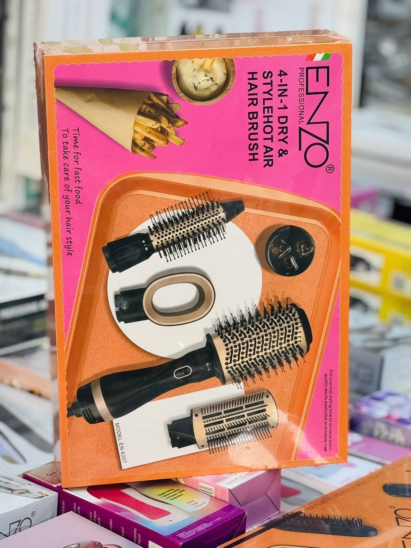 جديد إينزو مشط 4 في   Brosse Enzo Professional 4 en 1 ENZO 6207   - Image 1