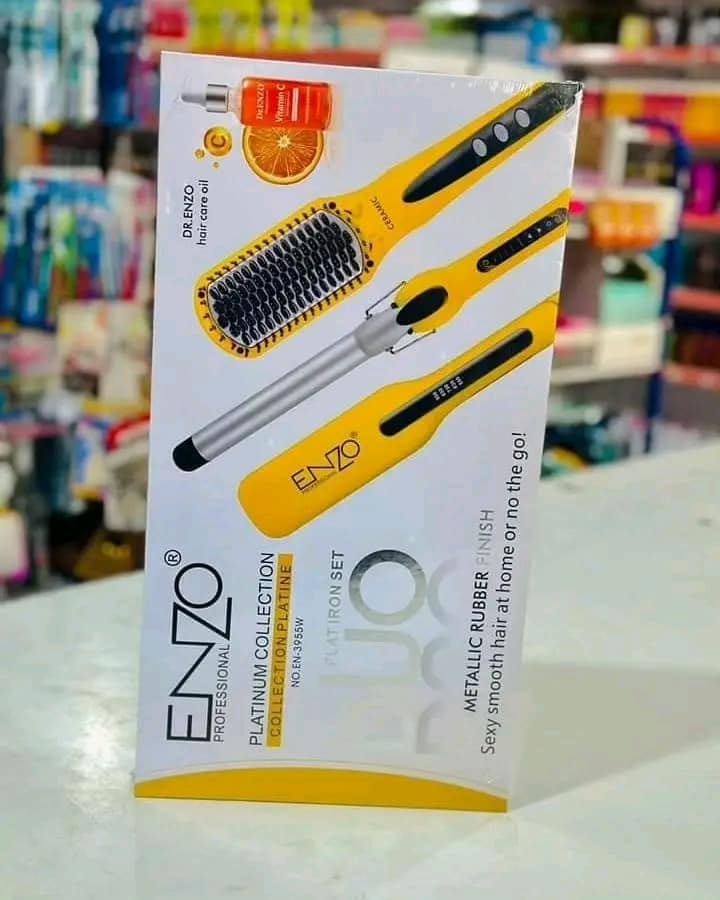 Pack Enzo 3955 Lisseur - Boucleur - Brosse | هدية مثالية للعروس من الماركة الإيطالية الأصلية  - Image 3