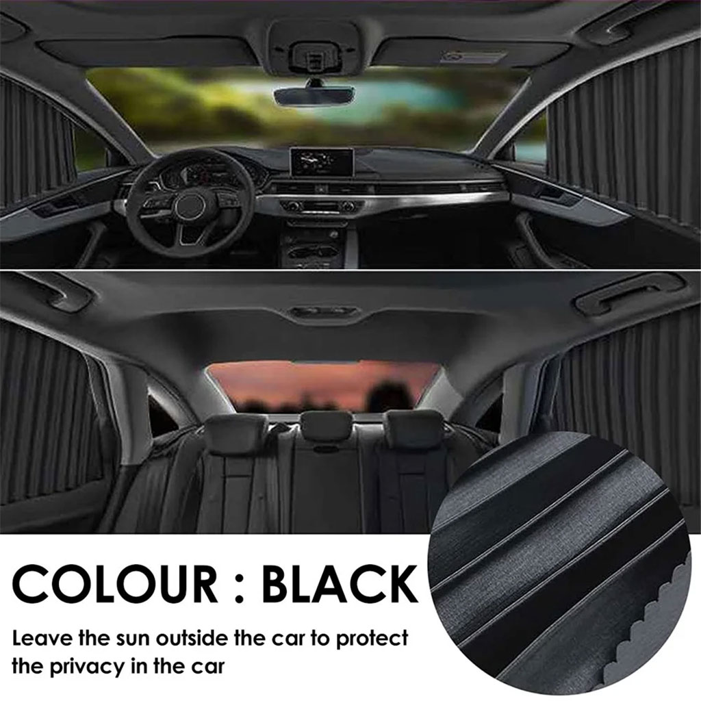 Rideaux Fenêtre de Voiture Accordéon Magnétiques 4Pcs – ستائر السيارات مغناطيسية - Image 3