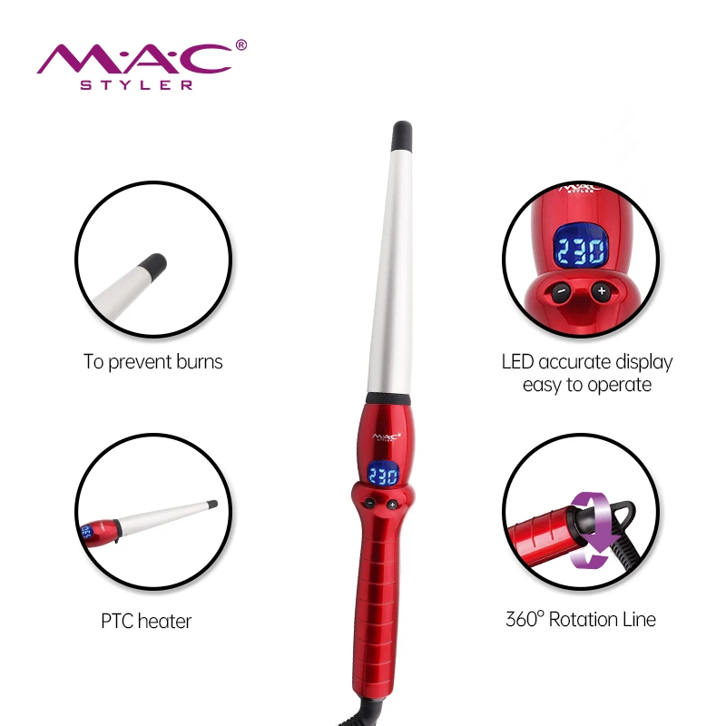 Fer à boucler avec puissance réglable, température ajustable, et sécurité MC-3326 - Image 2