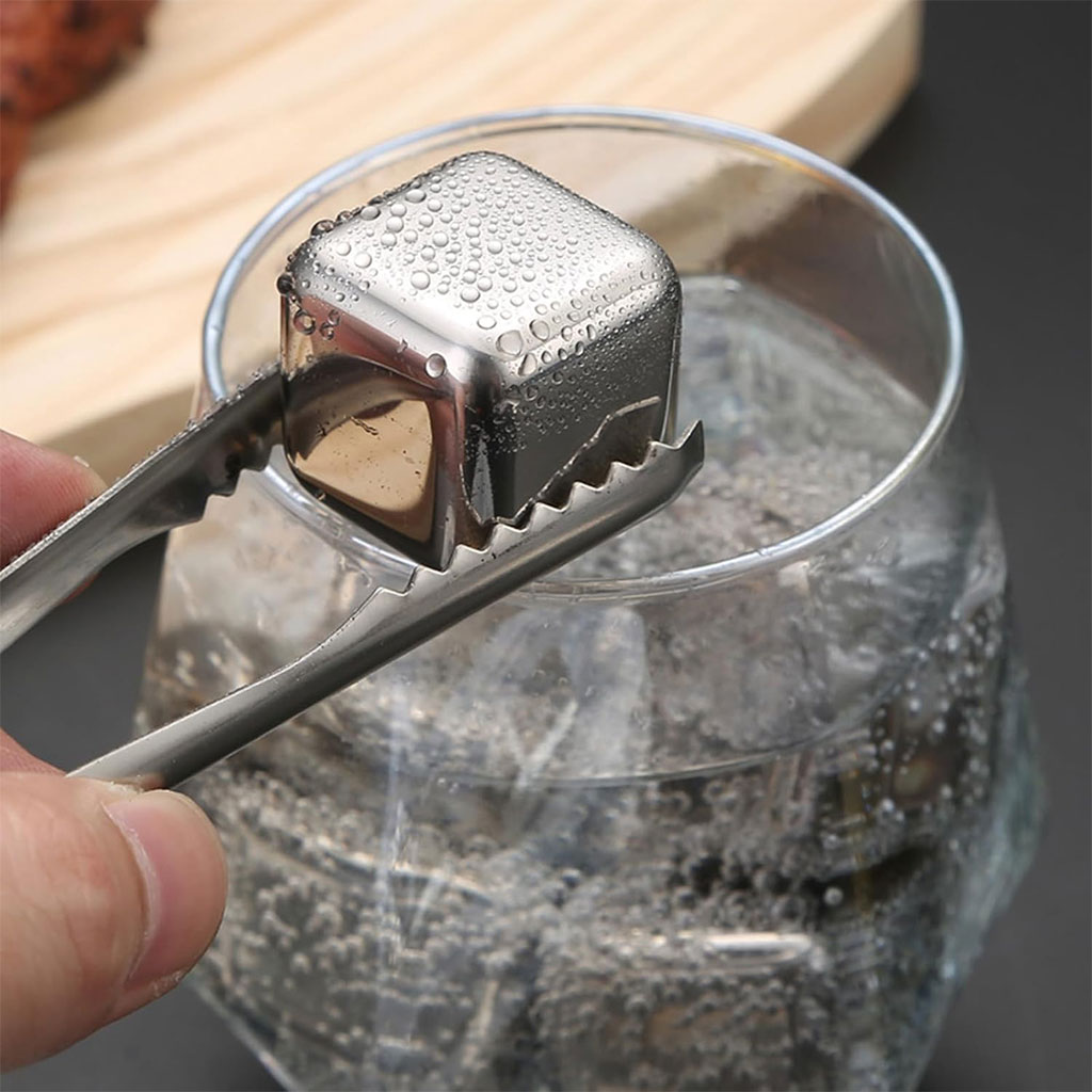 Pierres de glaçons réutilisables en acier inoxydable pour votre boisson – مكعبات الثلج للتبريد لمدة طويلة - Image 4