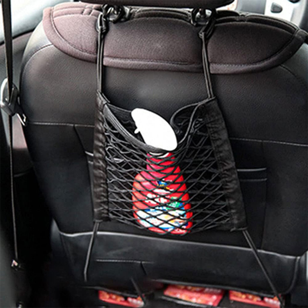 Filet de Rangement Universel en Maille pour Siège Auto – حاجز أطفال ومنظم أغراض - Image 6