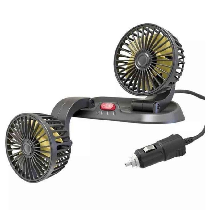 Ventilateur de voiture puissant et silencieux double rotation à 360 -12V - Image 4