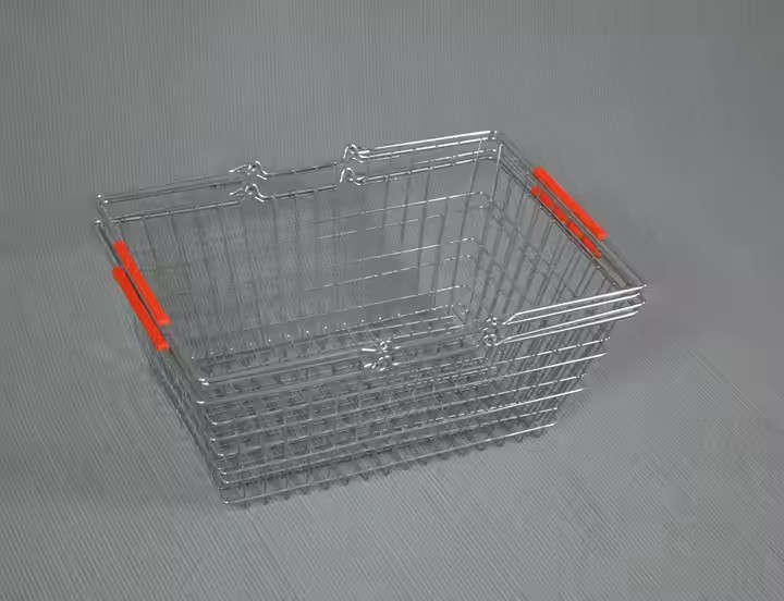 Mini Panier de Supermarché Acier Inox - Image 3
