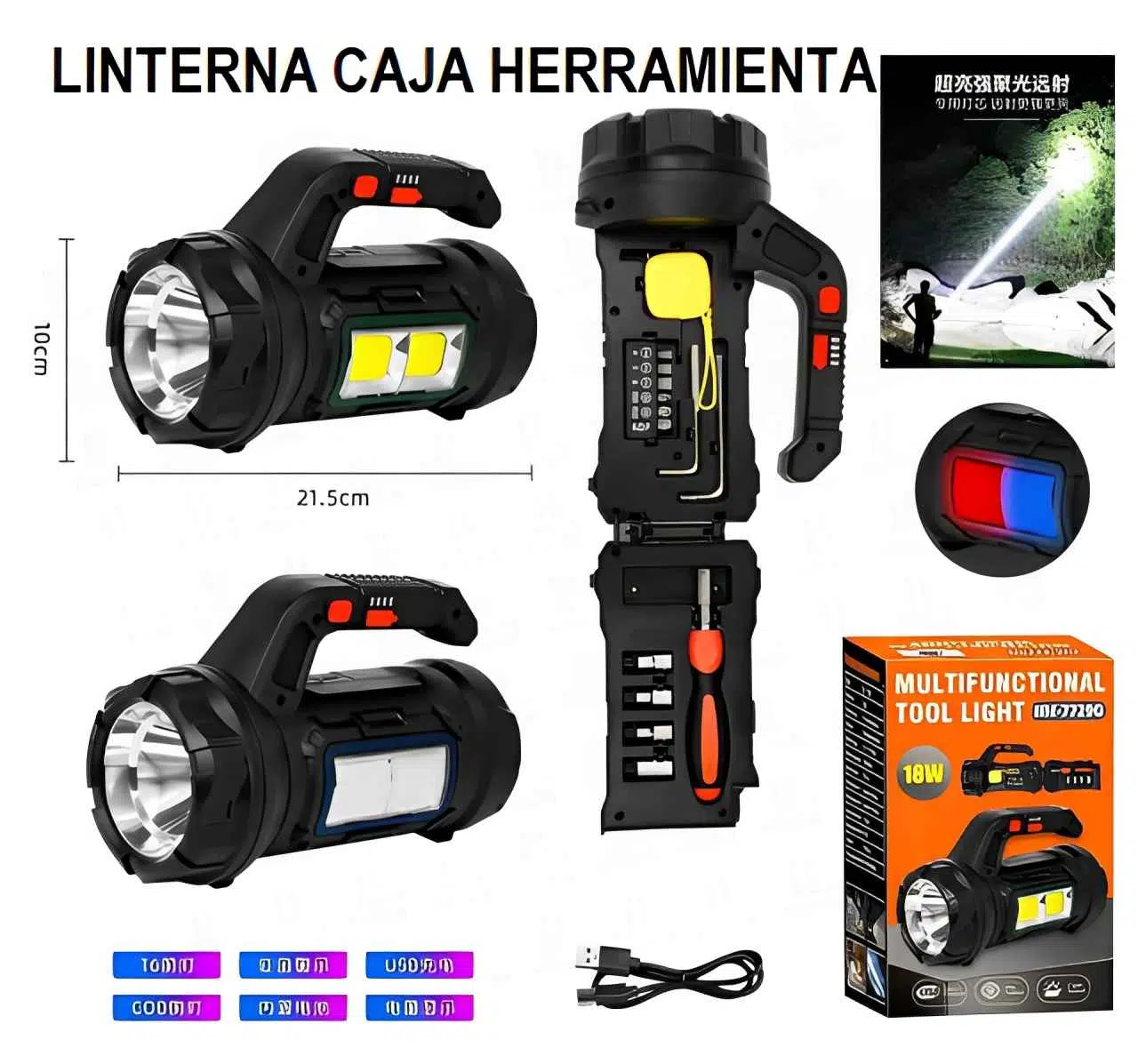 Projecteur Portable |مصباح كشاف محمول بصندوق أدوات - Image 4