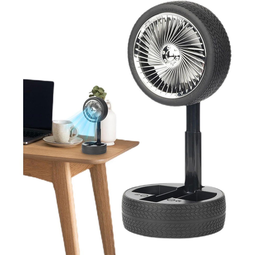 Ventilateur Pliable et Portable Forme Roue Silencieux avec 3 Vitesse – مروحة محمولة - Image 3