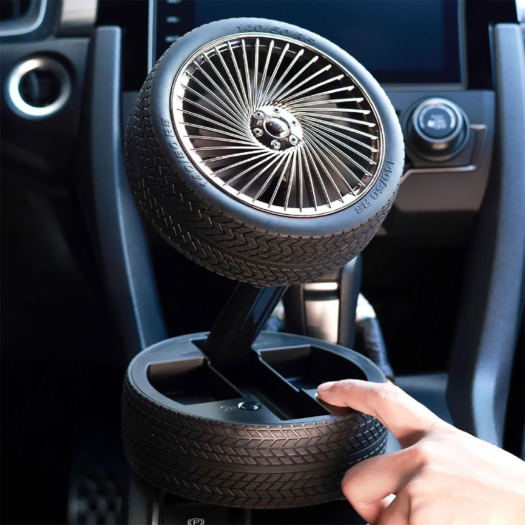 Ventilateur Pliable et Portable Forme Roue Silencieux avec 3 Vitesse – مروحة محمولة - Image 4