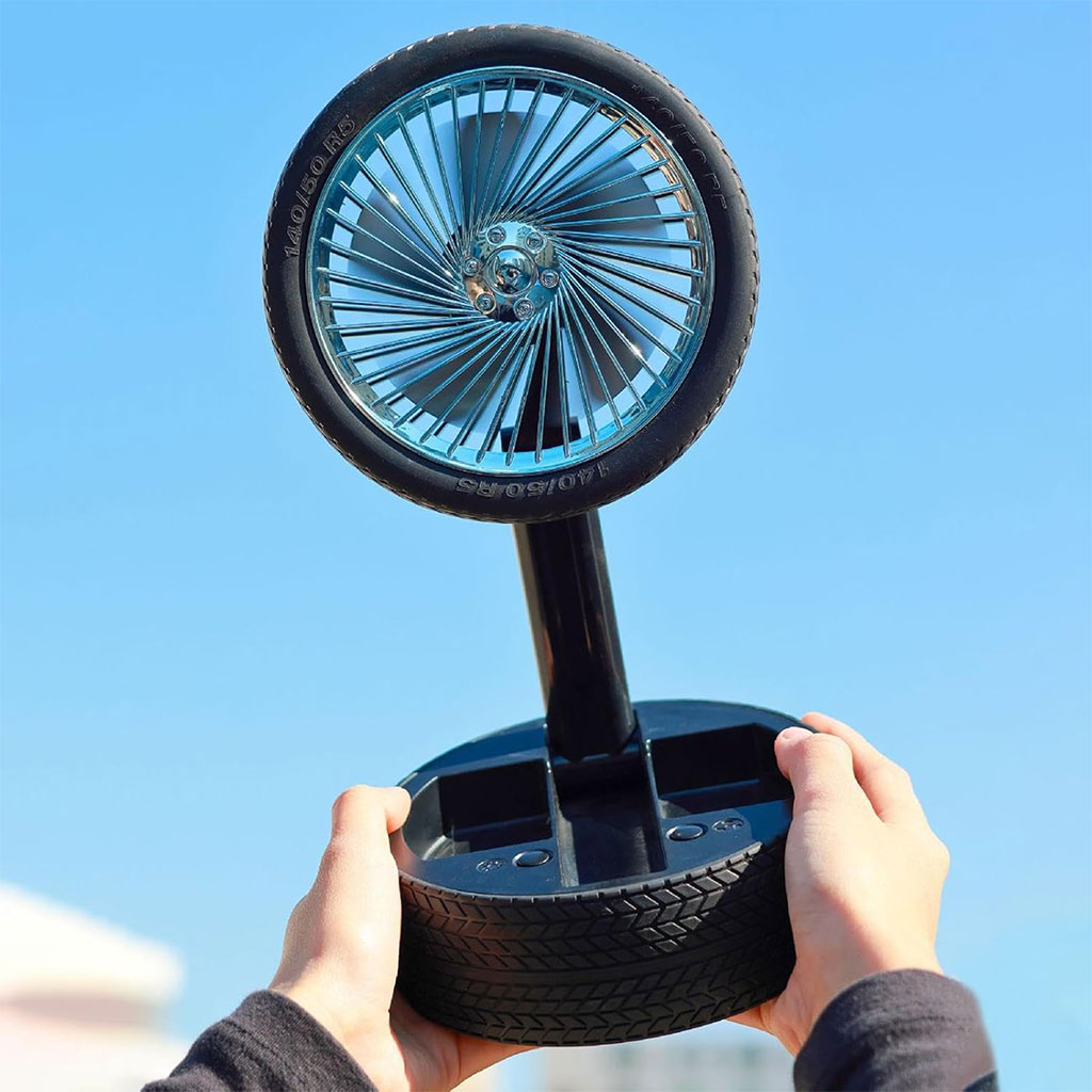Ventilateur Pliable et Portable Forme Roue Silencieux avec 3 Vitesse – مروحة محمولة - Image 6