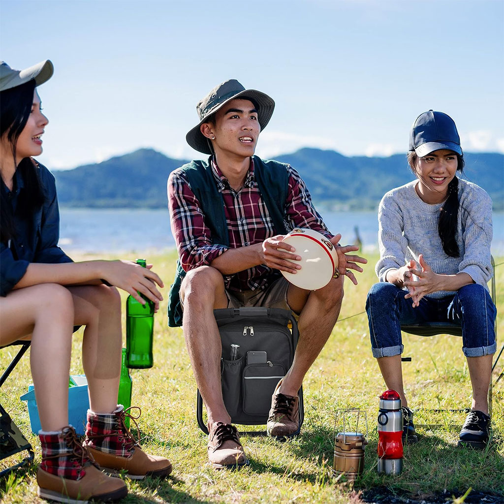 Sac à Dos Isotherme et Chaise Multifonction pour Camping 3en1 – كرسي وحقيبة تخييم - Image 3