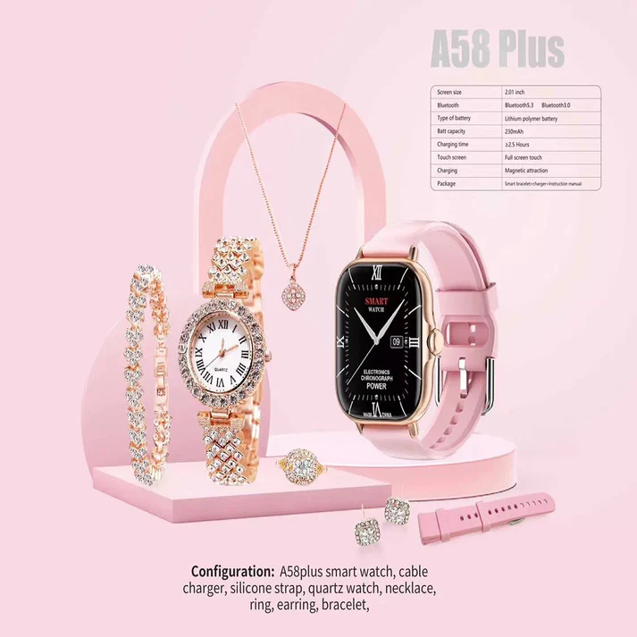 مجموعة ساعات ذكية من 8 قطع A56 Plus - Image 3