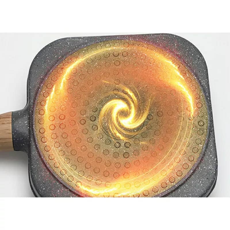 Poêle à crêpes et oeufs avec 4 trous en aluminium antiadhésive - Image 4