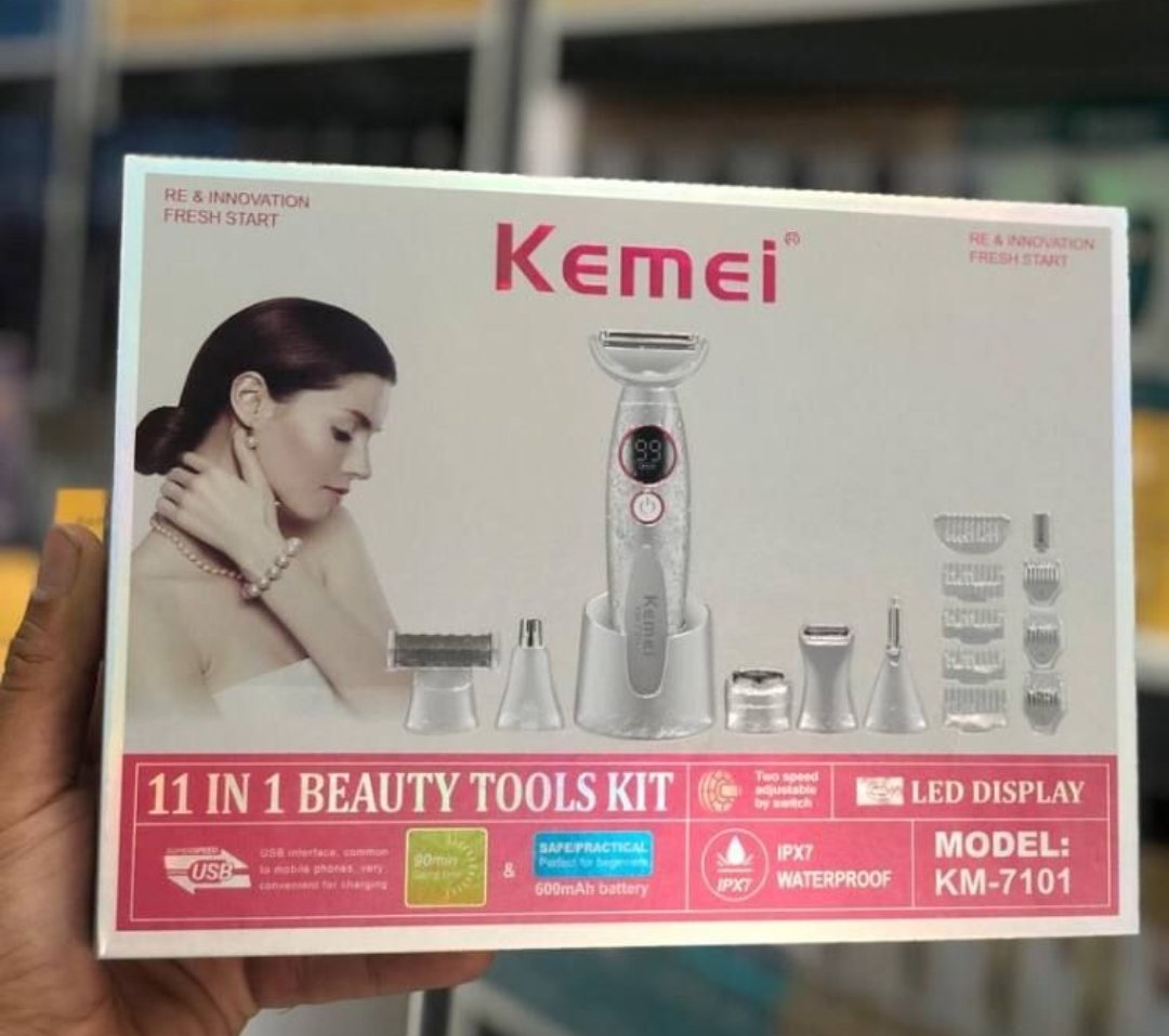Kemei KM-7101 - 11 in 1 Beauty Tools Kit - Image 2