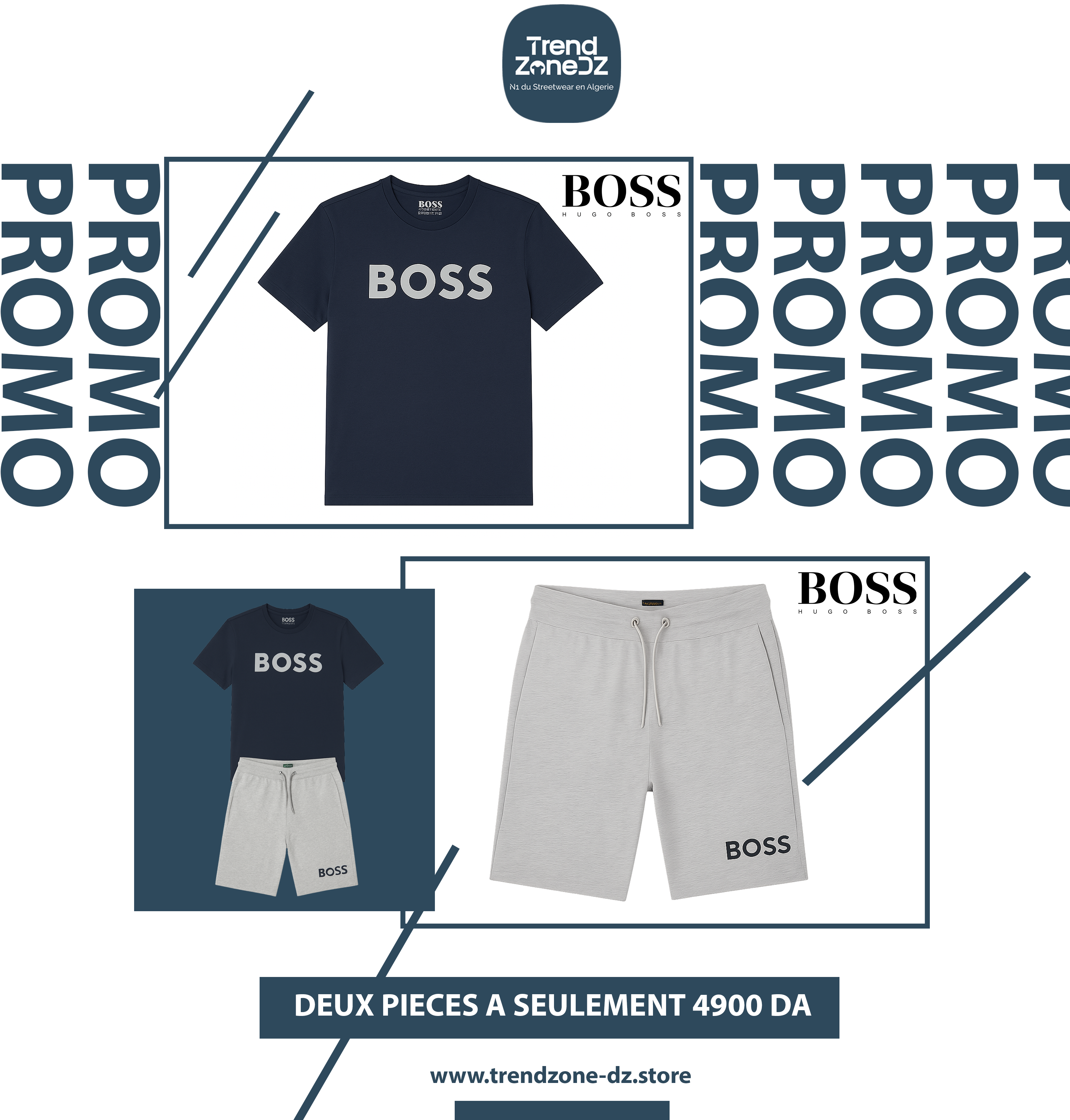 Ensemble d'été : T-shirt + short B0SS - Image 2