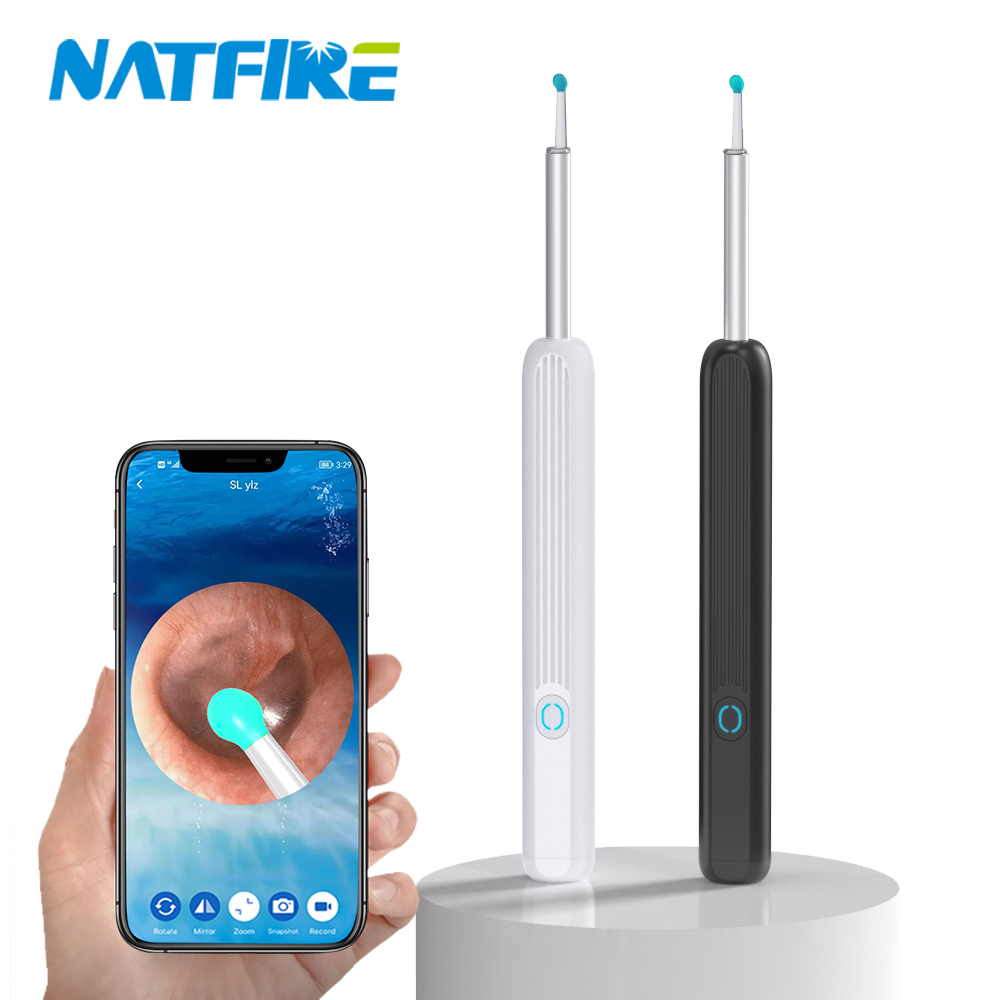 Kit de nettoyage des oreilles intelligents sans fil avec caméra et lumière LED NE3 - Image 3
