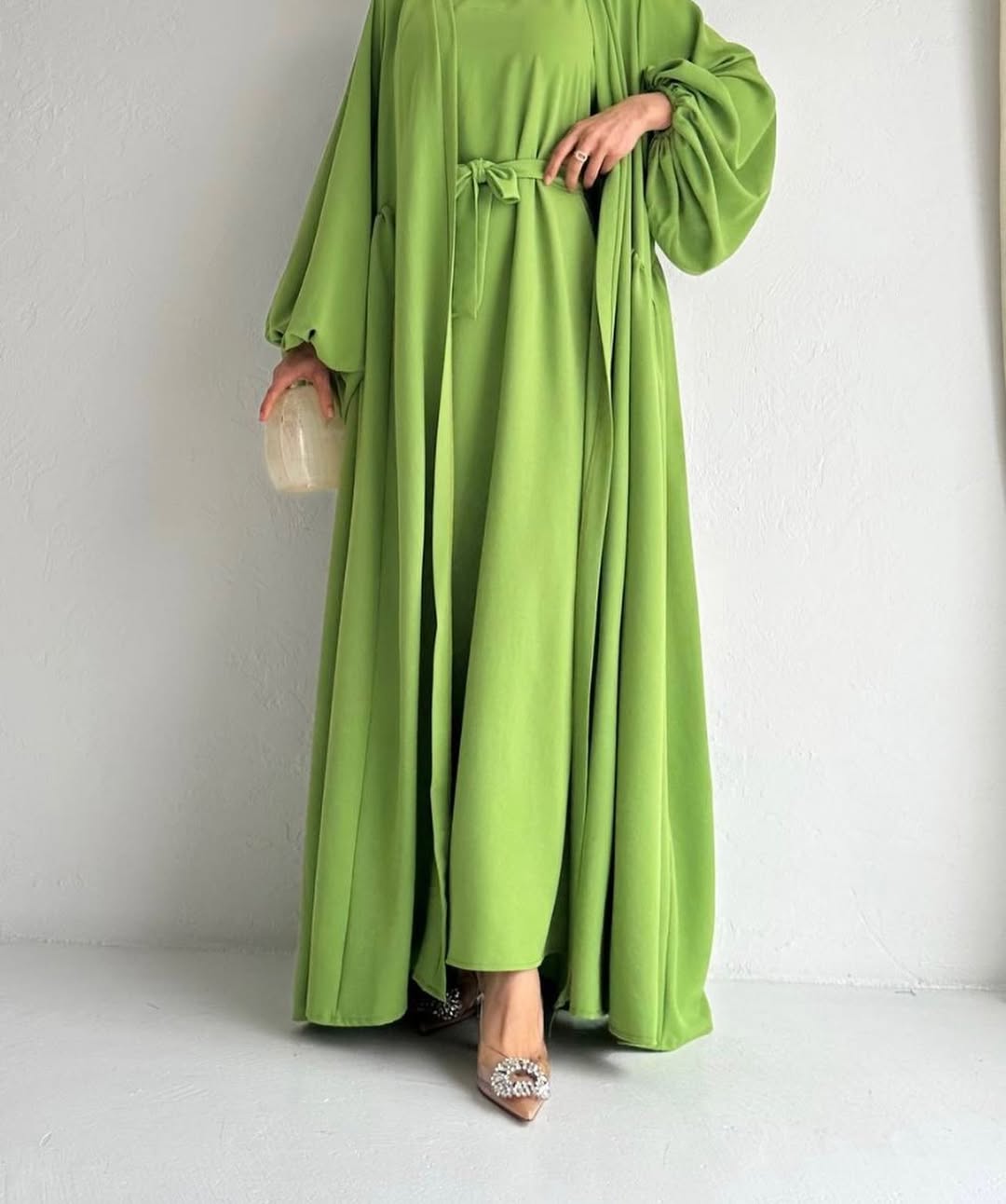 عباية تركية 2 في 1  أناقة تركية بلمسة جزائرية! 🇹🇷👗🔥 - Image 4