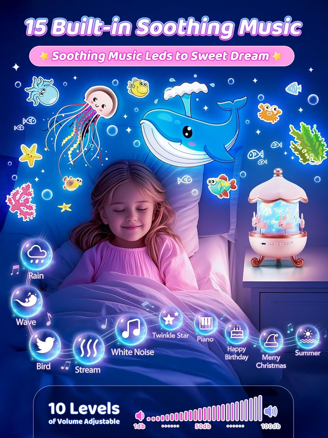 🌙✨ مصباح الأحلام الدوّار للأطفال - Image 5