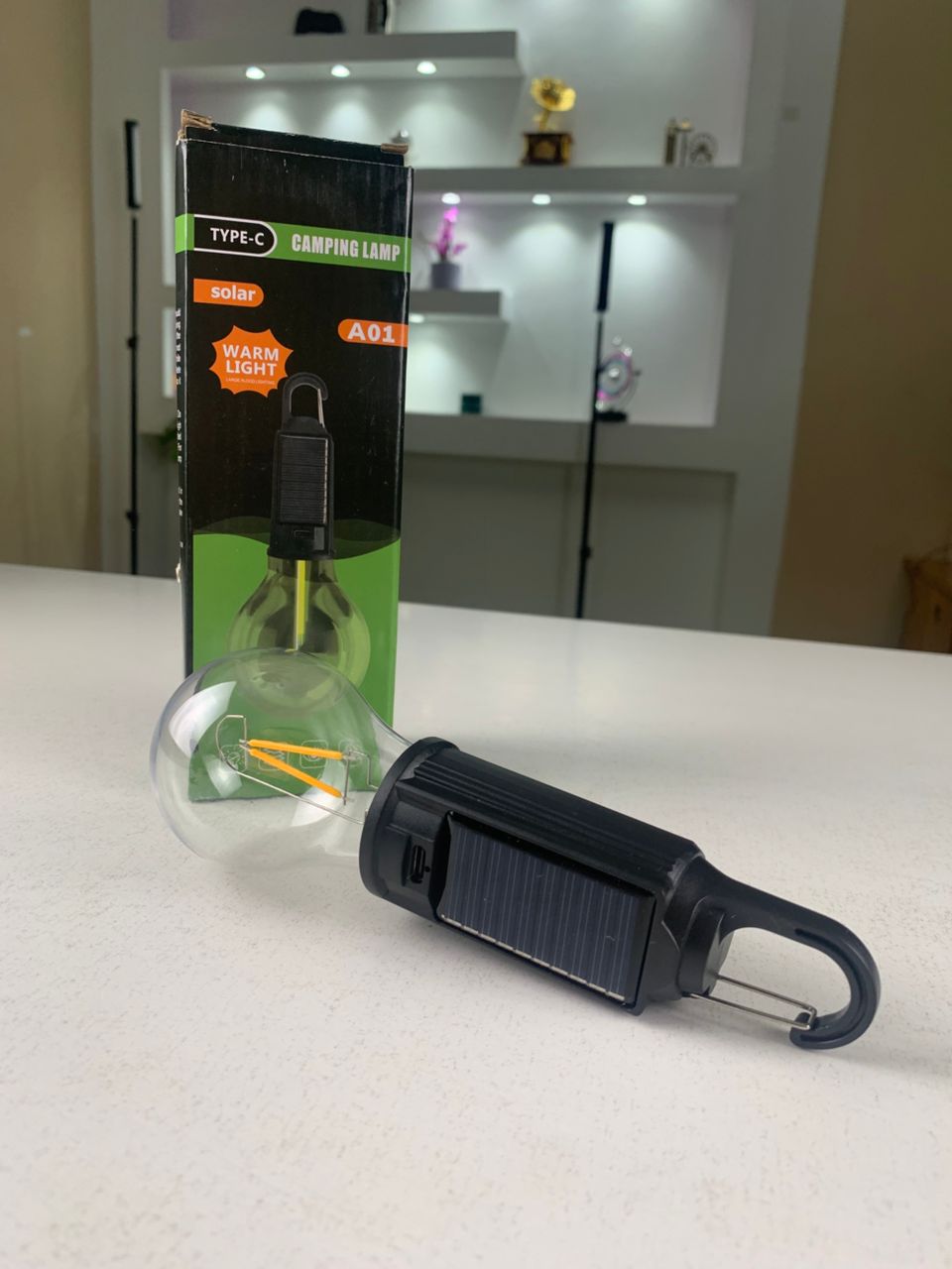 Lampe de Camping Solaire étanche et Rechargeable 3 modes d’éclairage T01-B – مصباح محمول بالطاقة الشمسية - Image 3