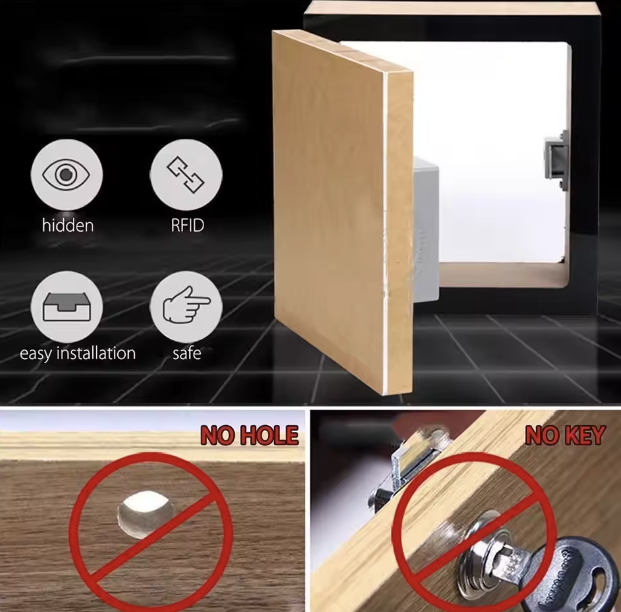 🔐 قفل ذكي RFID مخفي للخزائن  - Image 4