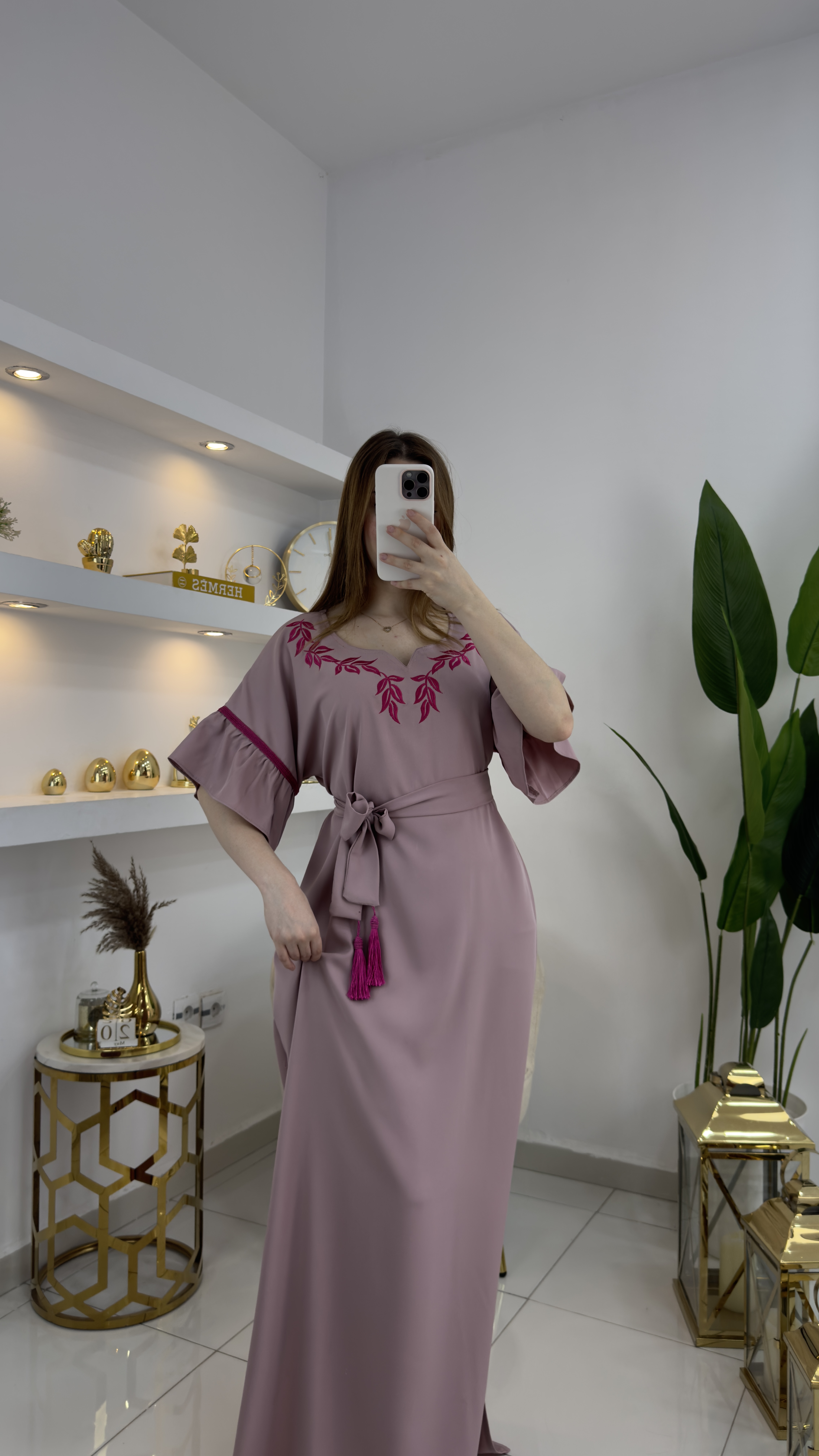 robe broderie rose - Image 2