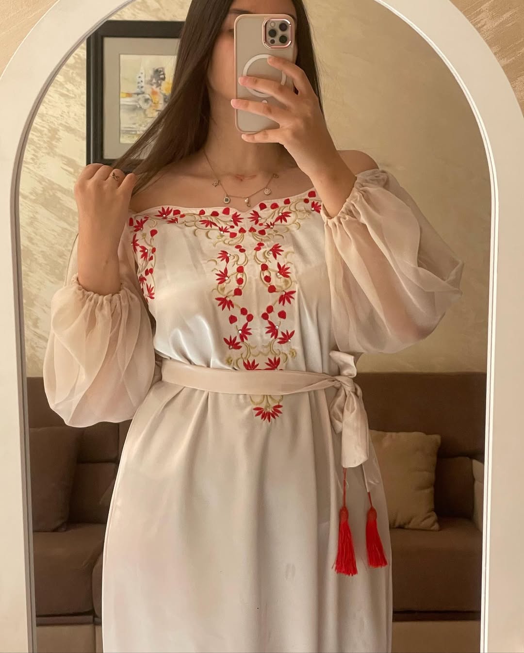 Robe broderie blanc - Image 2