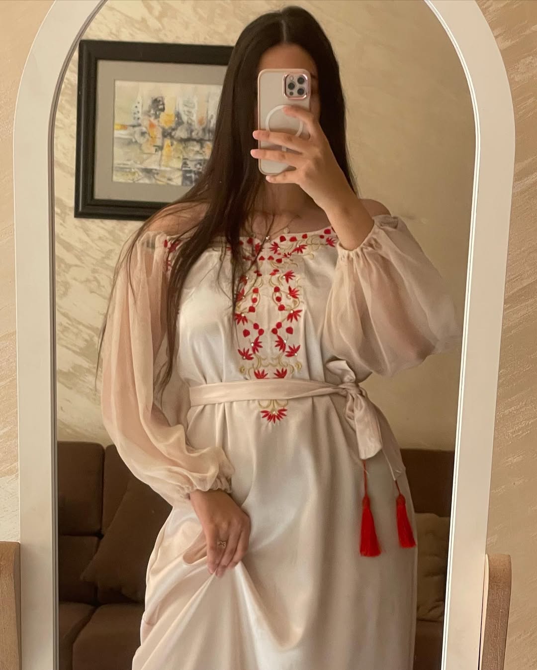 Robe broderie blanc - Image 3