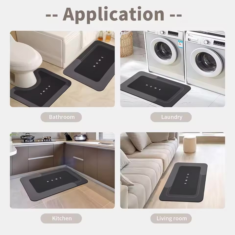Tapis anti dérapant salle de bain 3pieces - Image 6