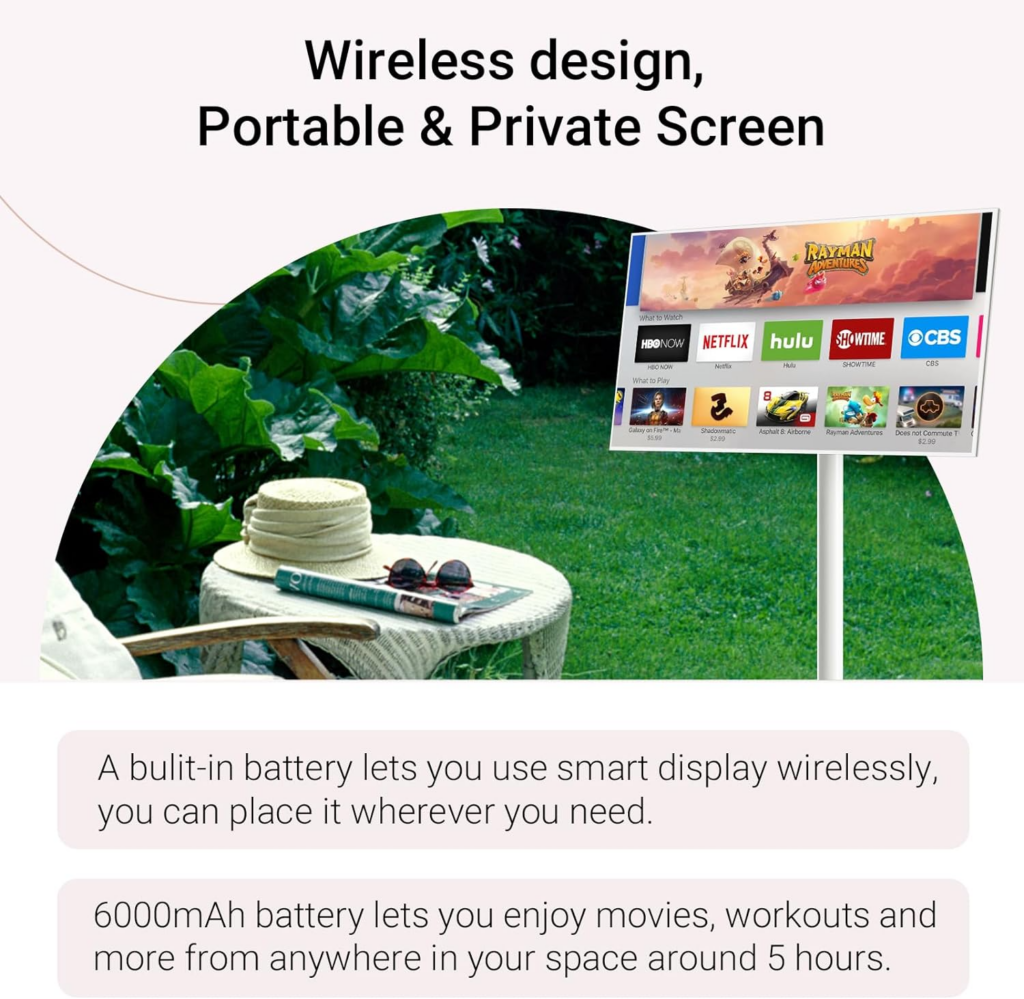 شاشة متنقلة اندرويد لمس ذكية مع ستاند مدمج 24 بوصة Floor Standing Smart Screen - Image 2